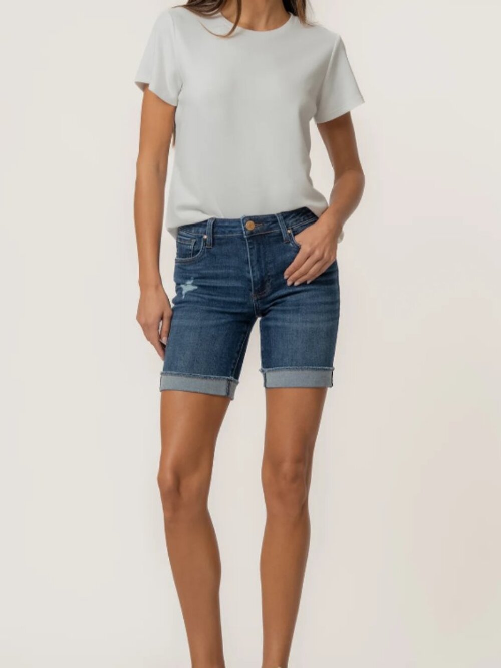 Kut from the Kloth Catherine Boyfriend Denim Shorts, Size 16W